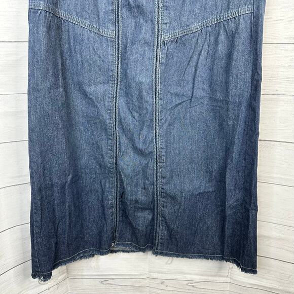 Denim Jean Maxi Skirt Womens size Medium Pull On Boho Festival - Picture 4 of 7
